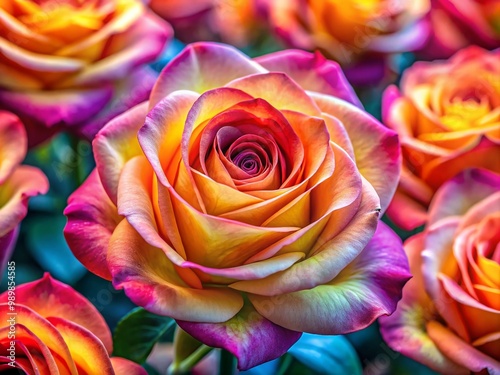 Beautiful Rose Screensaver with Vibrant Colors and Soft Focus for Relaxing Digital Backgrounds