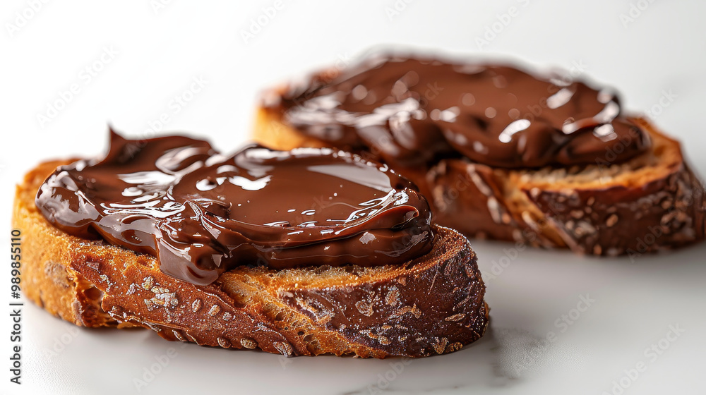 Chocolate Spread on Toast with Crunchy Oat Topping Chocolate Spread on Toast with Crunchy Oat Topping