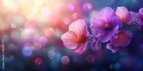 Delicate Purple Blooms Against a Dreamy Bokeh Background