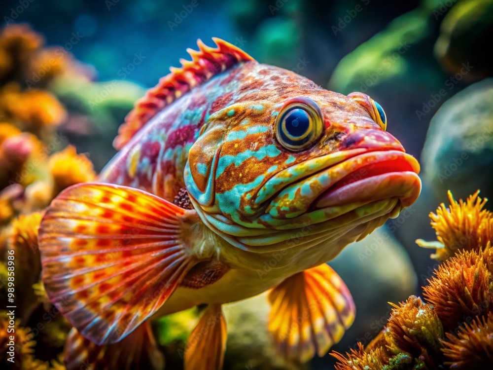 Captivating Close-up Images of Lizard Fish in Their Natural Habitat Underwater Ecosystem Captivating Close-up Images of Lizard Fish in Their Natural Habitat Underwater Ecosystem