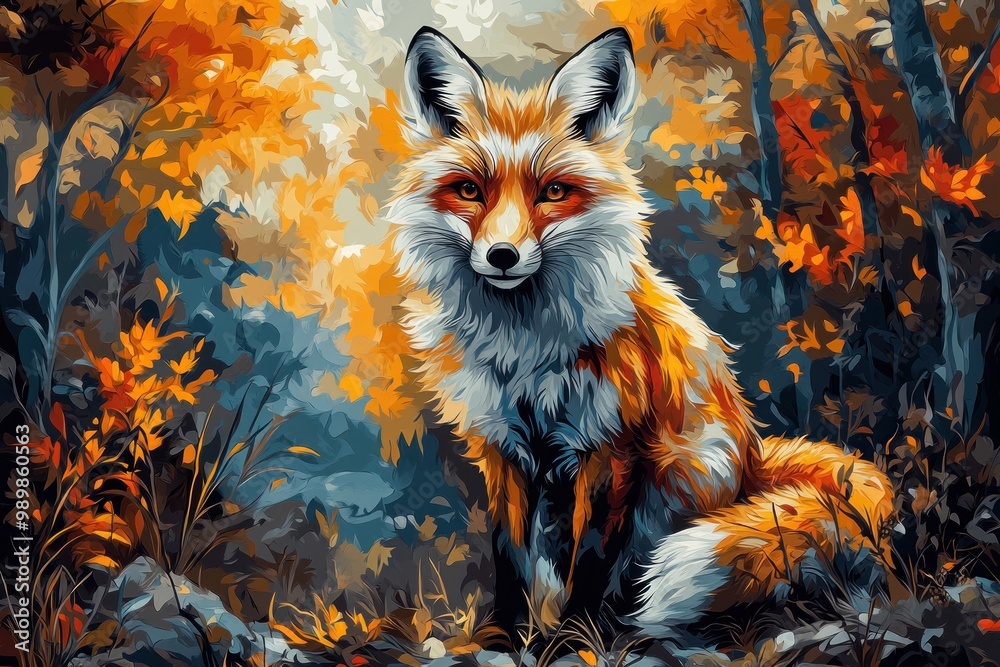 Obraz premium A Foxy Portrait In The Woods