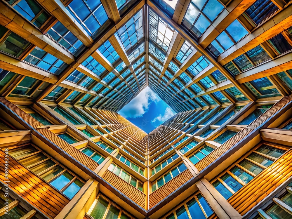 Close-up of a 90-degree angle in geometric shapes, showcasing precision and architectural design Close-up of a 90-degree angle in geometric shapes, showcasing precision and architectural design