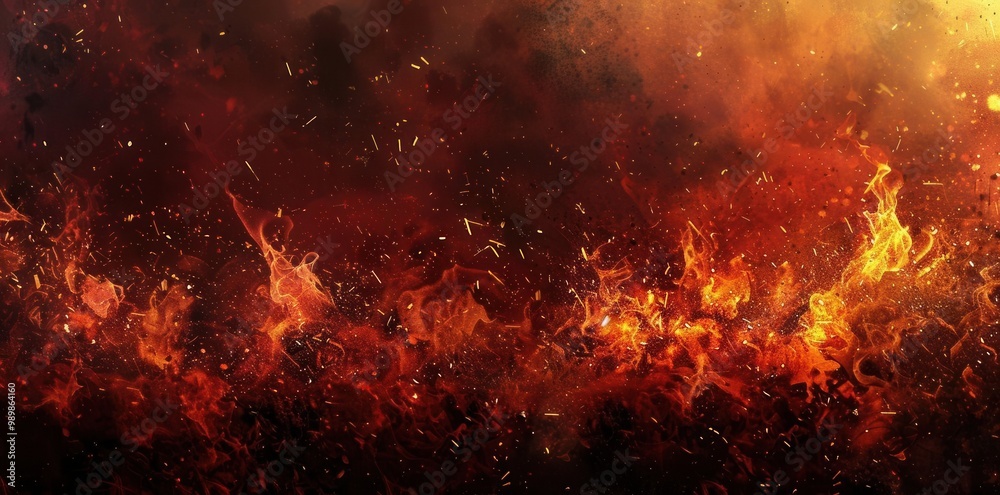 Fiery Sky. Dramatic background for fire concept Fiery Sky. Dramatic background for fire concept