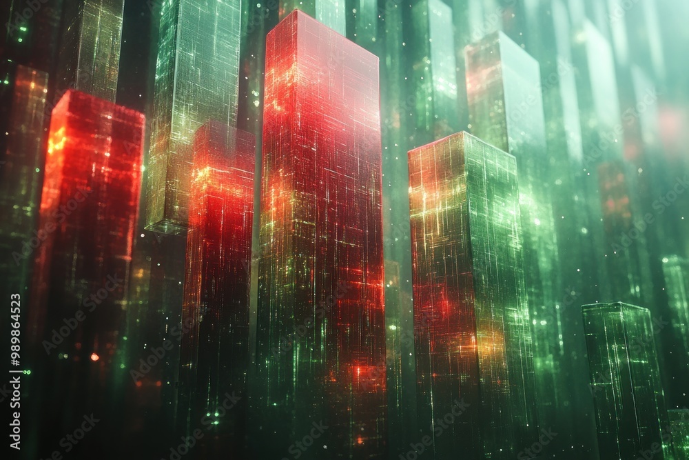 Obraz premium Abstract Digital Cityscape