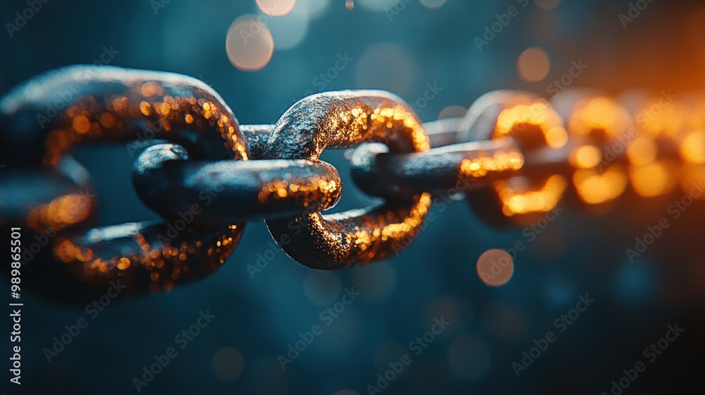 Close-up of a rusty chain with a blurred background. Close-up of a rusty chain with a blurred background.