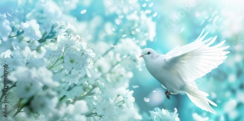 Remembering Loved Ones. Peaceful and serene background with memorial decorations