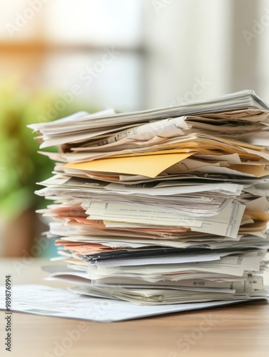 A stack of bank statements, tax returns, and identification documents ready for loan submission