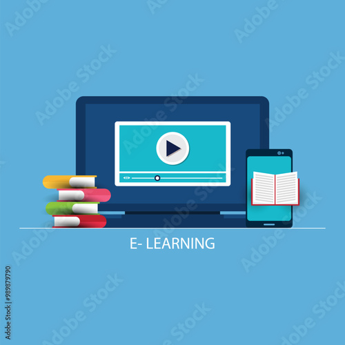 Online Education and E-Learning concept