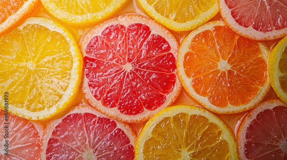 Vibrant slices of citrus fruits showcasing a colorful arrangement of oranges, lemons, and grapefruits for a refreshing visual. Vibrant slices of citrus fruits showcasing a colorful arrangement of oranges, lemons, and grapefruits for a refreshing visual.