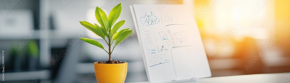A whiteboard filled with diagrams and notes for a loan pitch strategy in a dynamic startup office