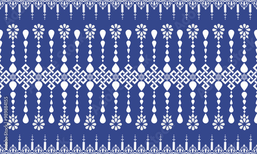pattern with blue fence