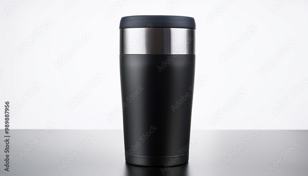 Black colour stainless steel tumbler or cold and hot storage cup