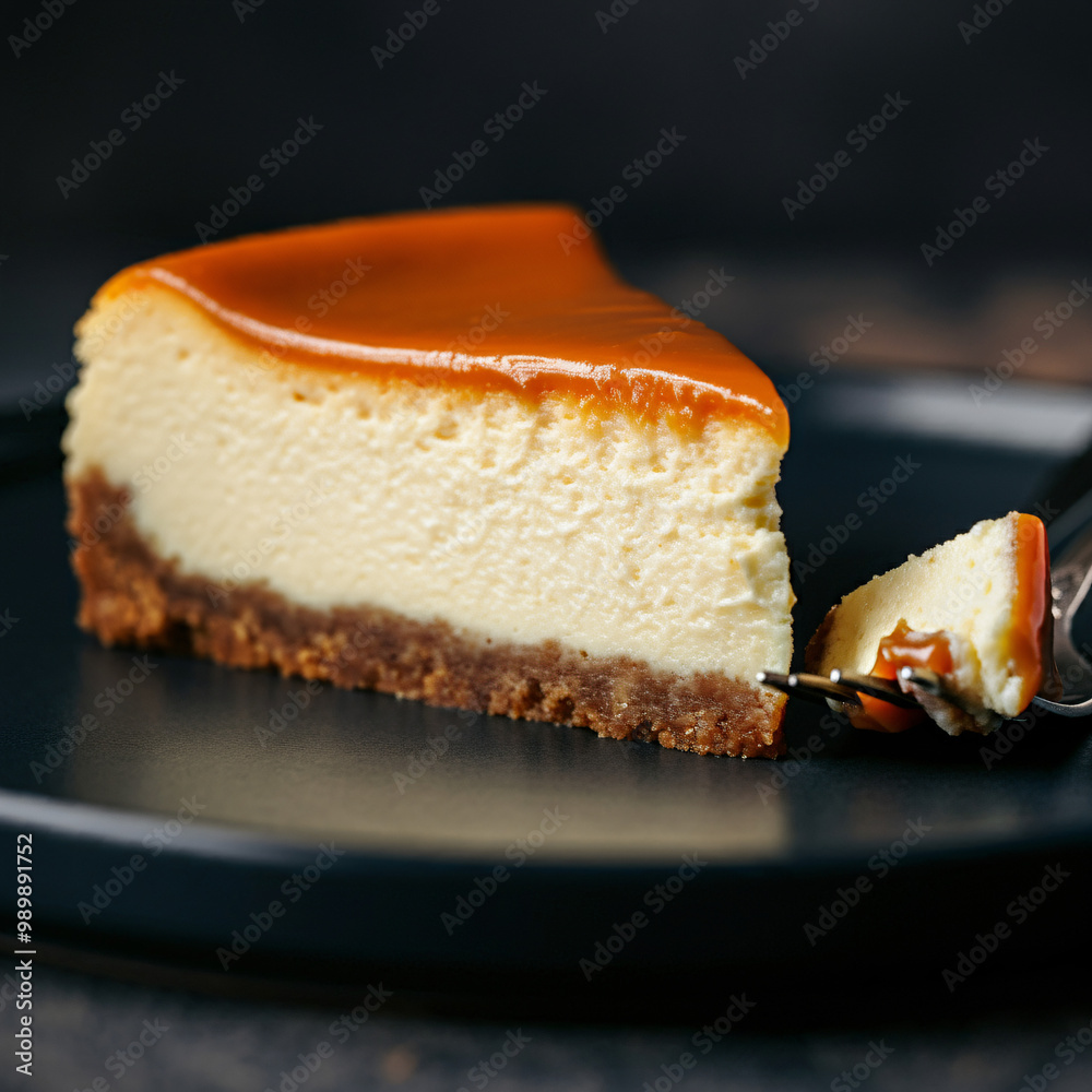 Decadent Cheesecake Slice with a Fork Decadent Cheesecake Slice with a Fork