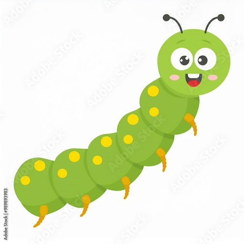 caterpillar illustration isolated on white