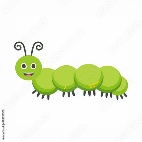 caterpillar illustration isolated on white