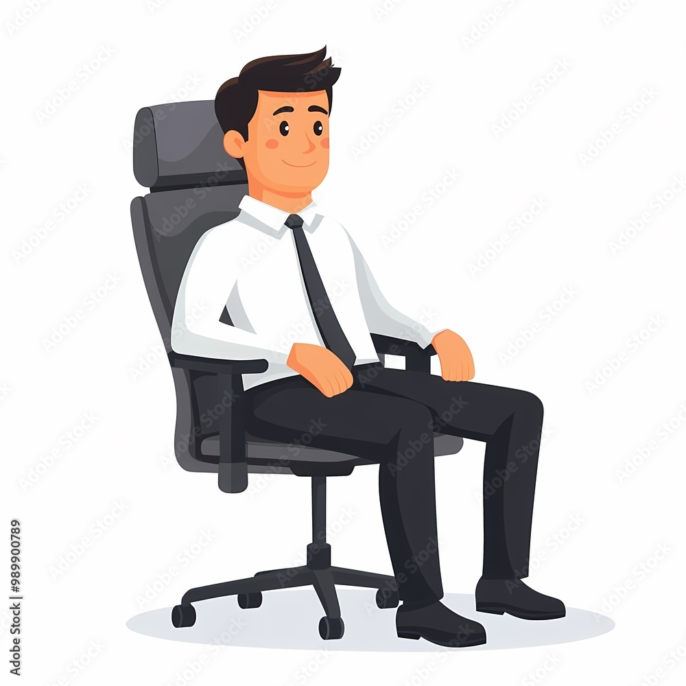 Character Sitting in Office Chair All Day Character Sitting in Office Chair All Day