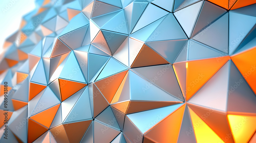 Abstract 3D Triangles Background with a Modern and Minimalist Design