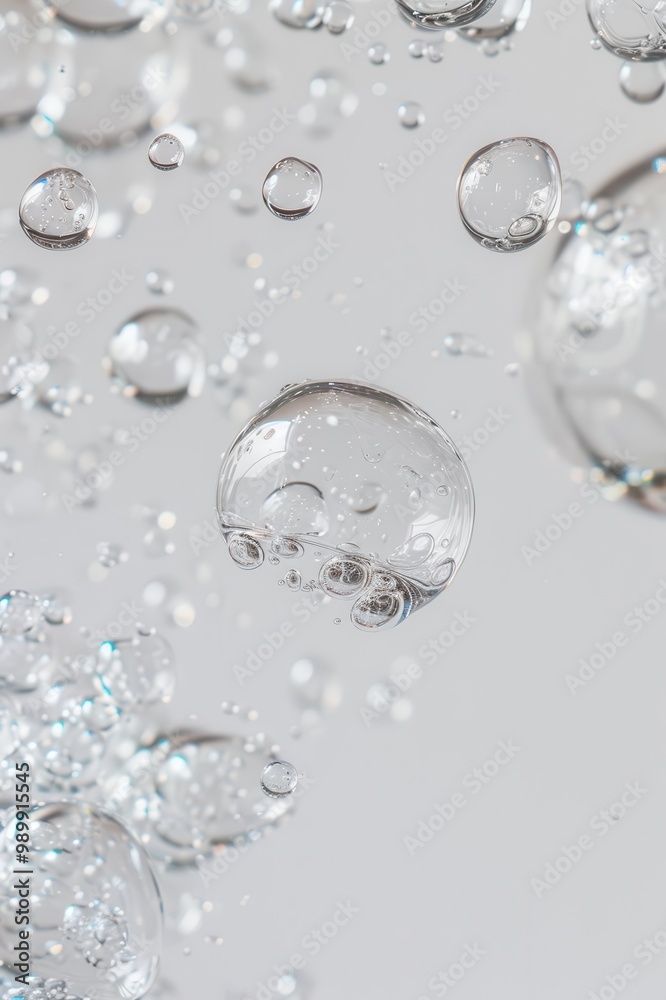 custom made wallpaper toronto digitalClose-up of bubbles rising in clear water on a white background.