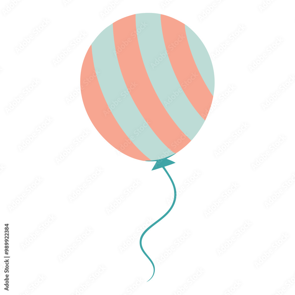 A simple balloon with stripes vector illustration.
A simple balloon with stripes vector illustration.