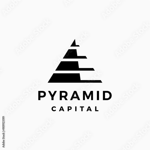 pyramid triangle logo vector icon illustration