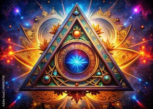 Wallpaper Mural Intricate Alchemical Symbols Triangle Featuring Classic Elements and Mystical Designs for Study Torontodigital.ca