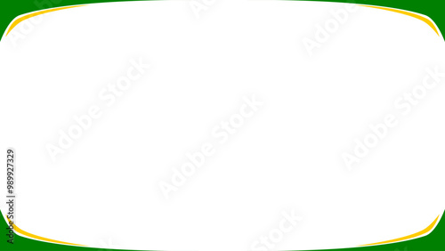 Background white with green yellow border. Vector can be used for banners, posters, power points, templates, slides, etc.