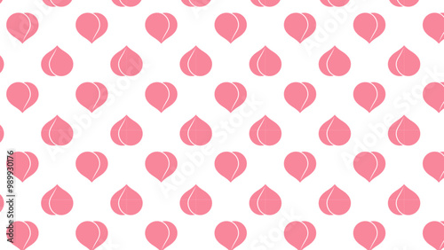 かわいい桃のシームレスな背景イラストのパターンスウォッチ