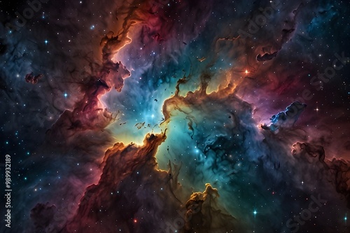 Galaxy Nebula ( colorful nebula with stars in the galaxy)