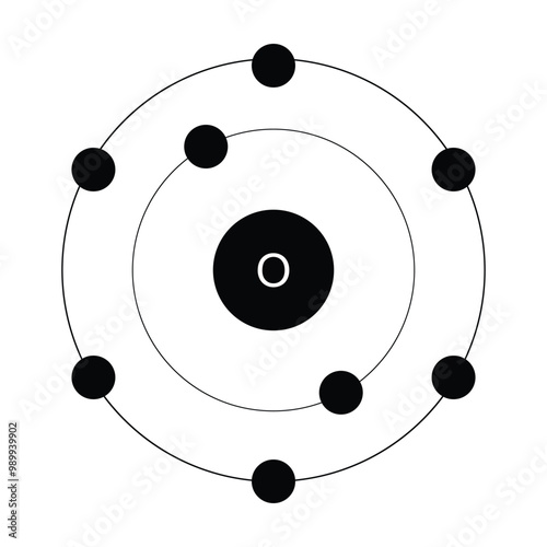 chemical periodic symbol oxygen icon