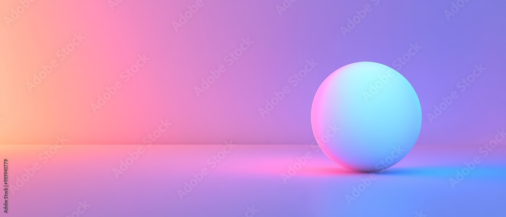 Abstract Sphere on Gradient Background. Abstract Sphere on Gradient Background.
