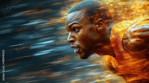 Man Running Through Fire