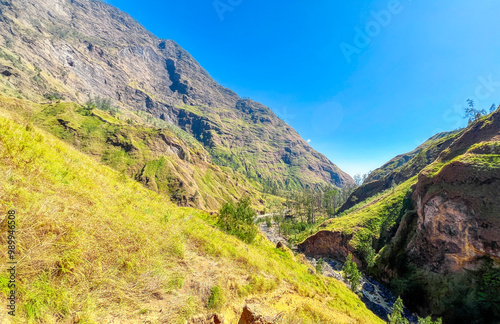 Beautiful view at Rinjani Mountain National Park, Lombok, Indonesia.