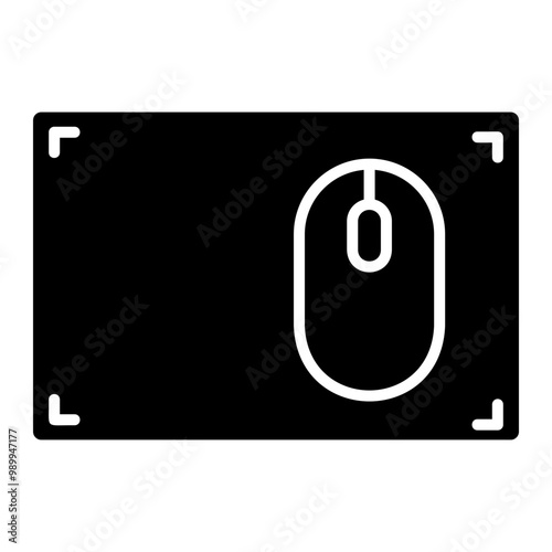 Illustration of Mouse Pad Glyph Icon