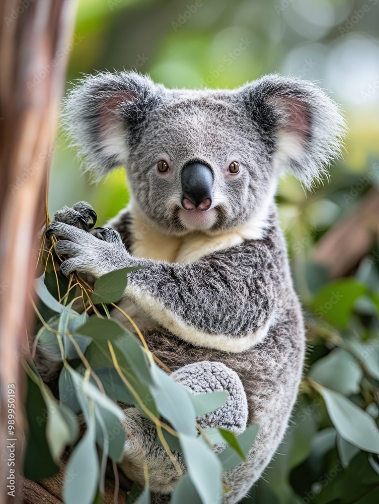 Obraz premium koala isolated on paper background