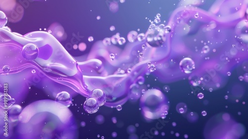 Abstract purple background featuring floating particles, conveys a modern medical theme, ideal for presentations, websites, or digital content in healthcare and science.