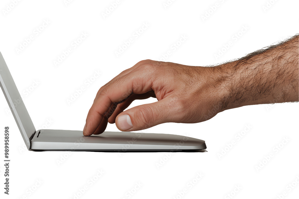 Close-up of a Hand Using a Laptop Trackpad Close-up of a Hand Using a Laptop Trackpad