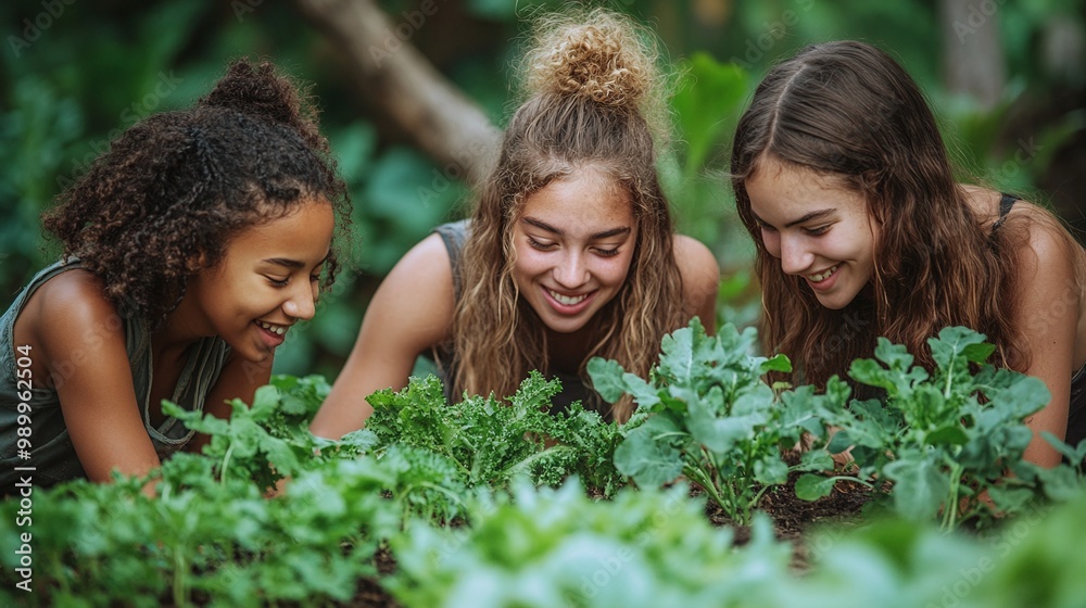 girls at a community garden bonding while planting and gardening together promoting healthy lifestyles and sustainable practices in a nurturing outdoor space girls at a community garden bonding while planting and gardening together promoting healthy lifestyles and sustainable practices in a nurturing outdoor space