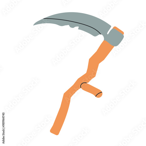 Halloween scythe icon clipart avatar logtotype isolated illustration