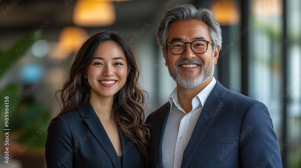 corporate leaders portrait featuring two successful mature latin men and an asian business woman in an office environment highlighting diversity and professional achievement corporate leaders portrait featuring two successful mature latin men and an asian business woman in an office environment highlighting diversity and professional achievement