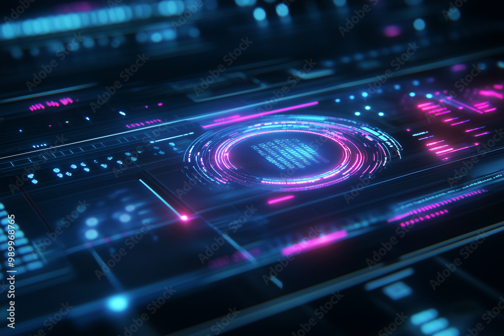 Futuristic Holographic Interface with Glowing Data Streams: Navigating the Cutting-Edge of Technology Futuristic Holographic Interface with Glowing Data Streams: Navigating the Cutting-Edge of Technology