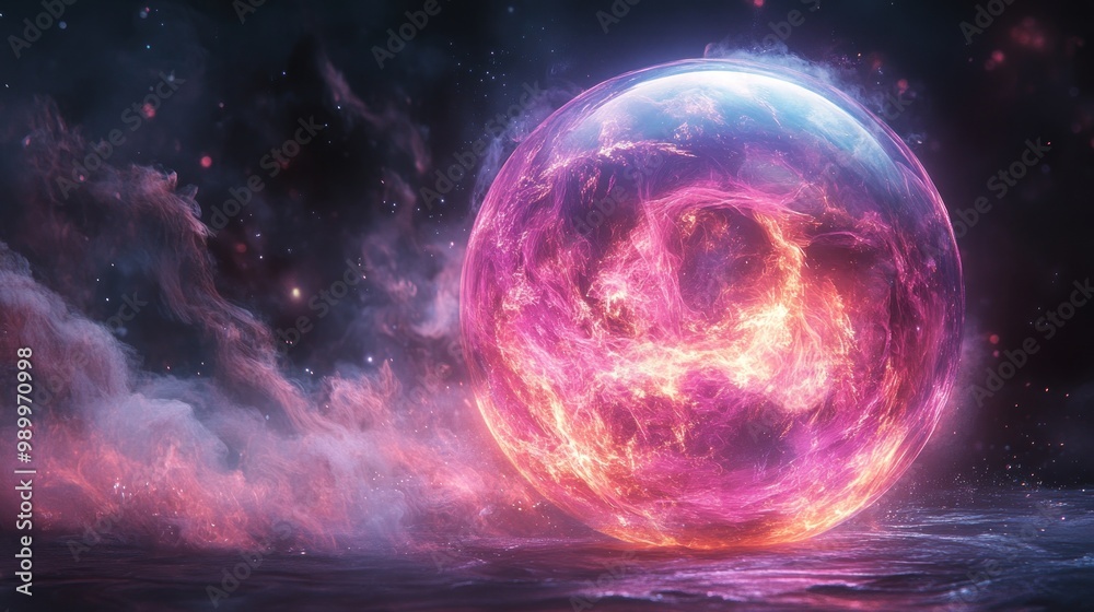 Obraz premium Fiery Cosmic Orb