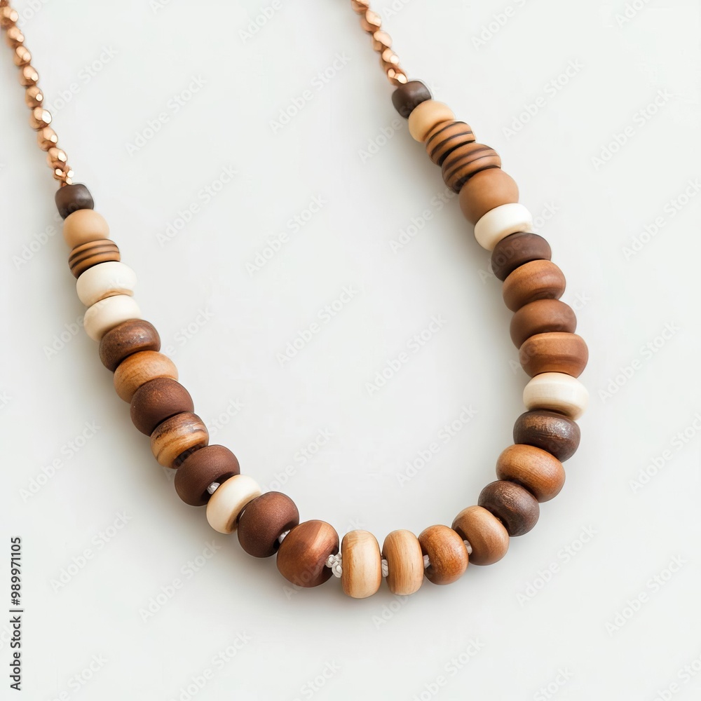 Chunky wooden bead necklace, earthy and handcrafted Chunky wooden bead necklace, earthy and handcrafted