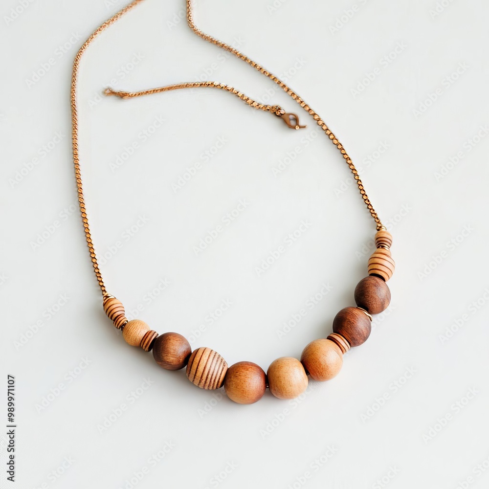 Chunky wooden bead necklace, earthy and handcrafted Chunky wooden bead necklace, earthy and handcrafted