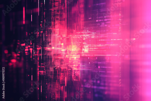 Mesmerizing Digital Glitch Effects on a High-Tech Abstract Background, Perfect for Futuristic Designs