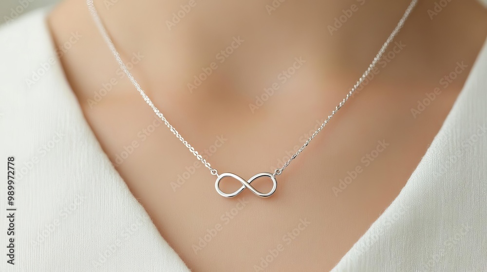 Delicate infinity necklace, sterling silver, handcrafted for a modern look Delicate infinity necklace, sterling silver, handcrafted for a modern look