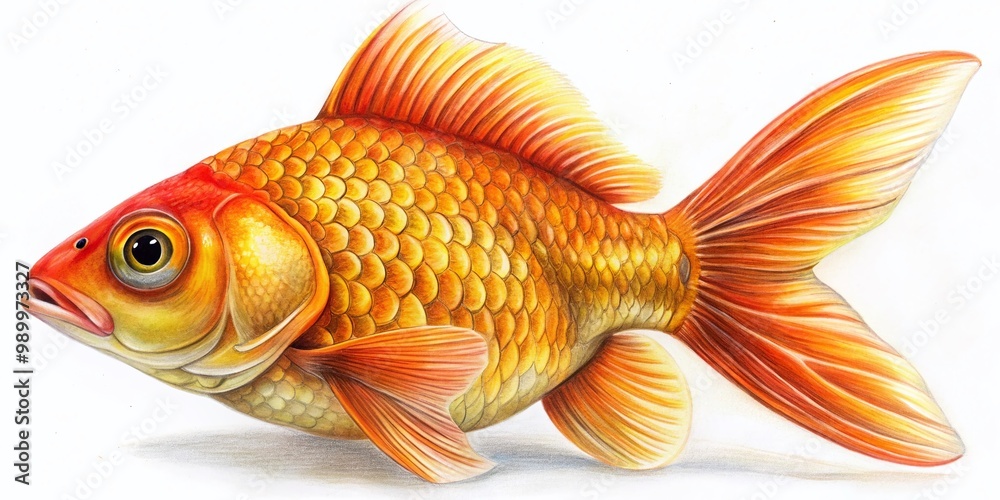 Simple and Cute Goldfish Drawing for Kids and Beginners, Perfect for Art and Craft Projects Simple and Cute Goldfish Drawing for Kids and Beginners, Perfect for Art and Craft Projects