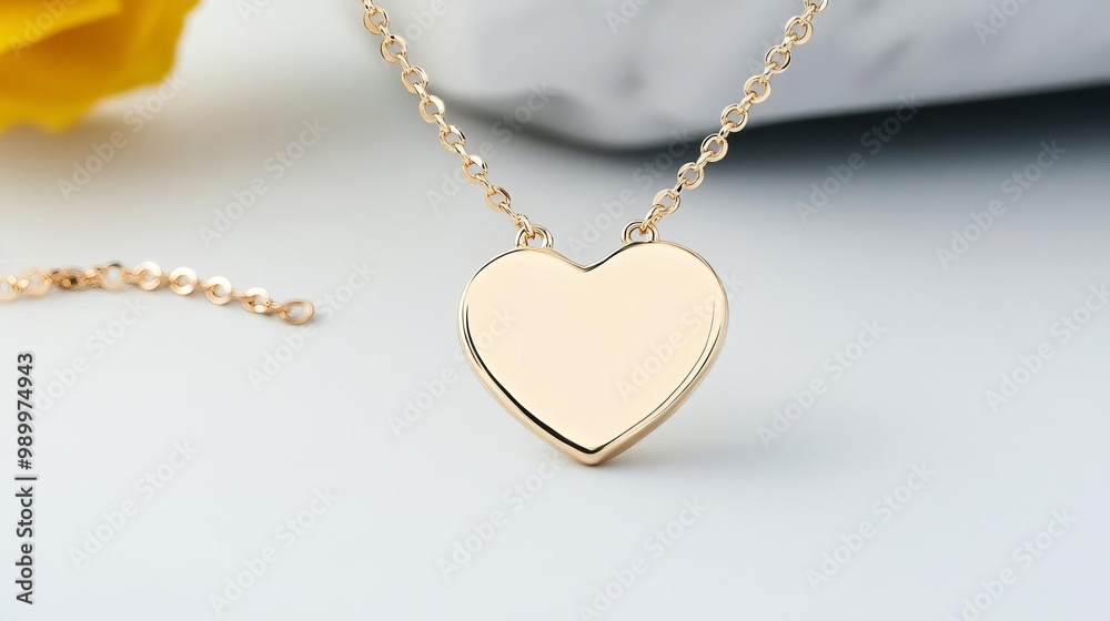 Gold-plated heart necklace, minimalist and personalized, handcrafted with love