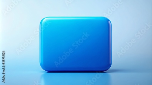 Smooth Blue Rounded Rectangle Shape on a Simple Background for Graphic Design and Web Use