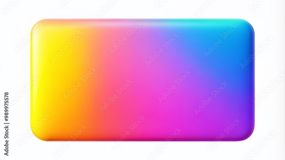 Soft-edged rectangle with curved corners isolated on a white background for design and layout use Soft-edged rectangle with curved corners isolated on a white background for design and layout use
