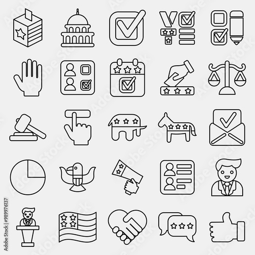 doodle business icons